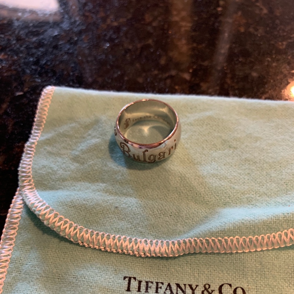 Bulgari sterling silver ring